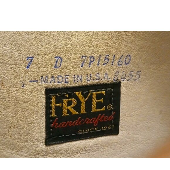FRYE Black Label Rare Vintage Made In USA Equestrian Boots Women's Size 7 D Wide - Picture 6 of 16